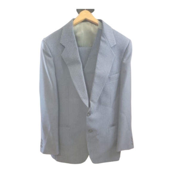 Classic Blue Pinstripe Men's Blazer Richman Brothers 3 Piece SuitVintage